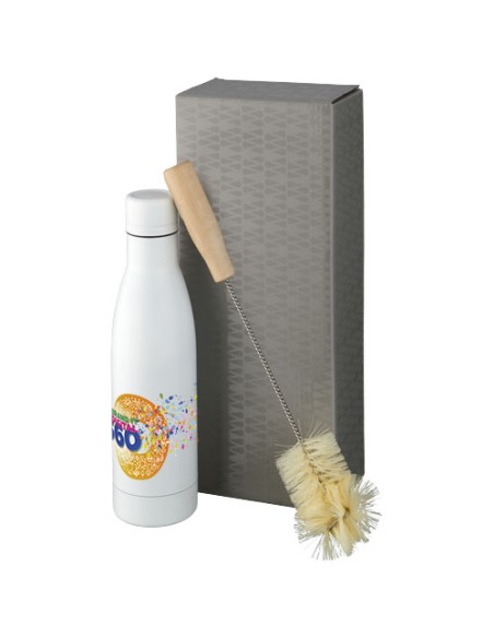 Set di borraccia termica sottovuoto in rame con spazzola Vasa