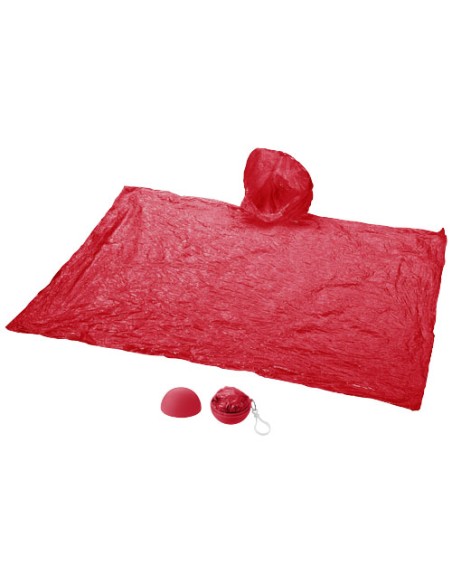 Poncho impermeabile Xina con custodia portachiavi a forma di palla