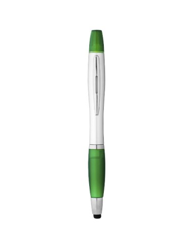 Penna a sfera con stylus ed evidenziatore Nash (inchiostro nero)