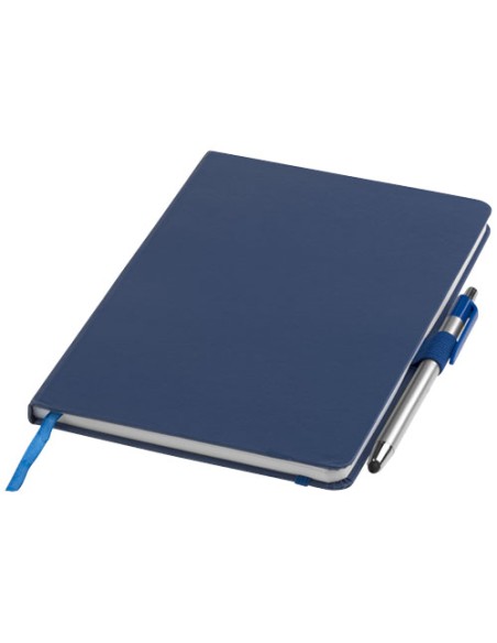 Blocco note formato A5 con penna a sfera e stylus Crown