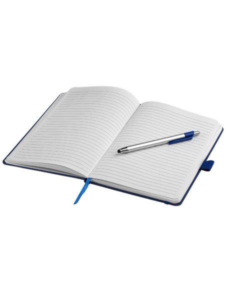 Blocco note formato A5 con penna a sfera e stylus Crown