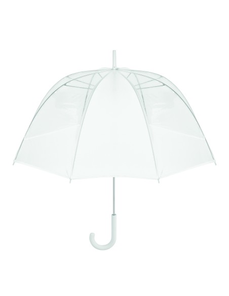 ⌀102cm/23″ ombrello trasparente con manico curvo.