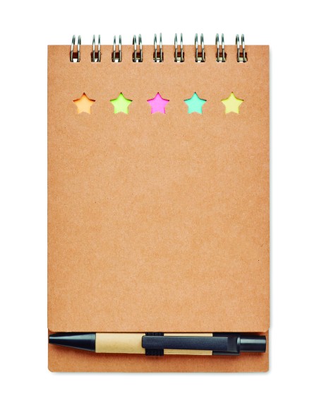 Blocco notes con penna e fogli