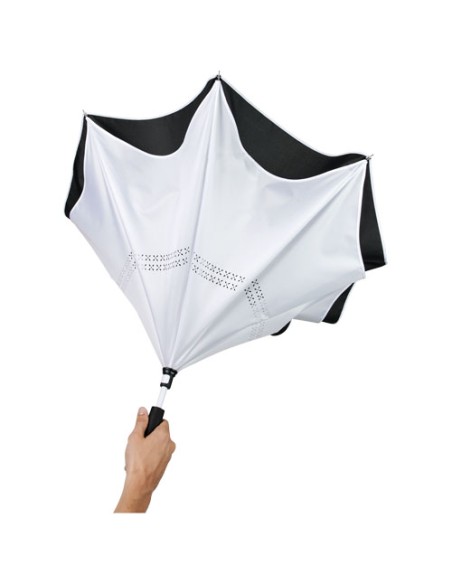 Ombrello inverso Yoon di 23" colorato, manico dritto