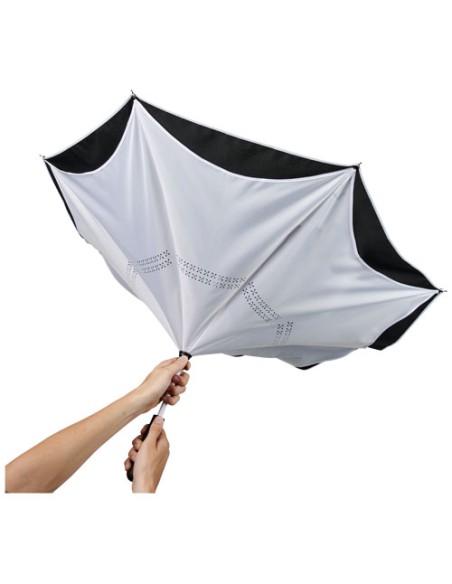 Ombrello inverso Yoon di 23" colorato, manico dritto