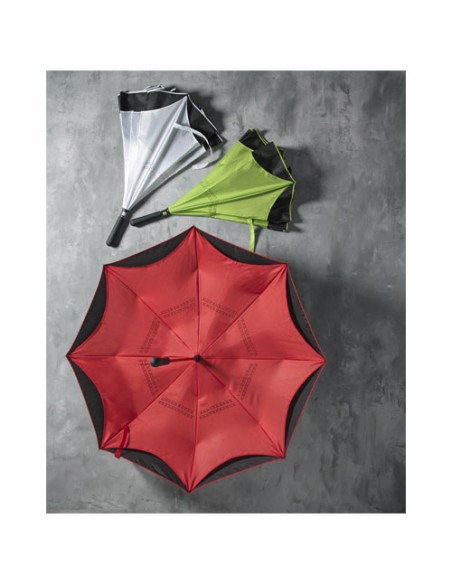 Ombrello inverso Yoon di 23" colorato, manico dritto