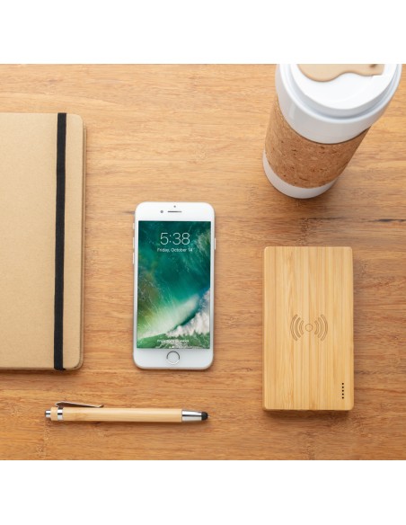 Powerbank wireless 4.000 mAh 5W in bambù