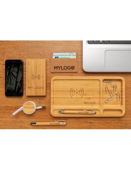 Powerbank wireless 4.000 mAh 5W in bambù