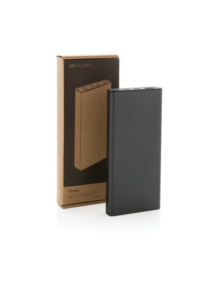 Powerbank Terra da 10000 mAh 18W in alluminio riciclato
