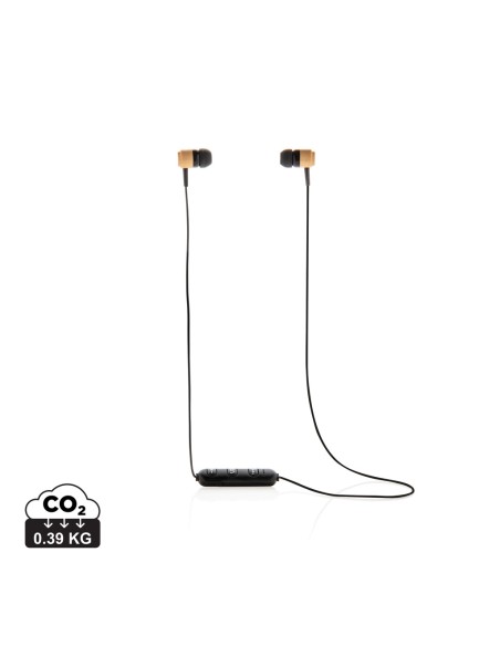 Auricolari wireless in bambù