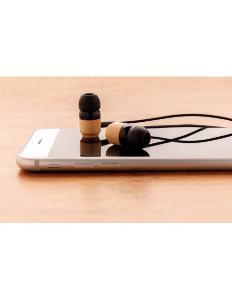 Auricolari wireless in bambù