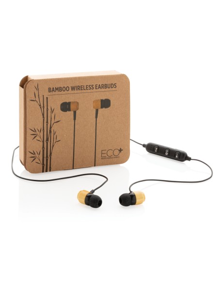 Auricolari wireless in bambù