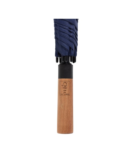 Ombrello automatico Tony 30" manico acacia rPET Aware™