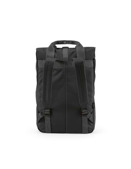 Zaino Warsaw 20L in rPET. Chiusura roll top con fibbia