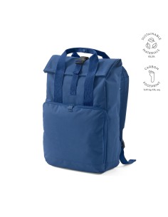 Zaino Warsaw 20L in rPET. Chiusura roll top con fibbia