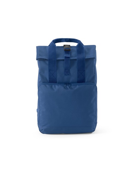 Zaino Warsaw 20L in rPET. Chiusura roll top con fibbia