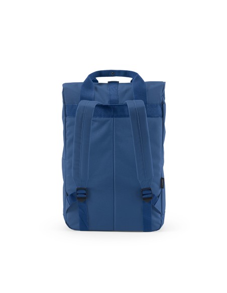 Zaino Warsaw 20L in rPET. Chiusura roll top con fibbia