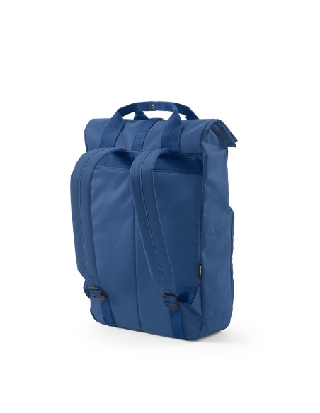 Zaino Warsaw 20L in rPET. Chiusura roll top con fibbia