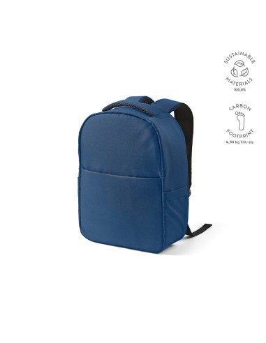 Zaino Budapest 16L in rPET. Tasca frontale. Per laptop 17"