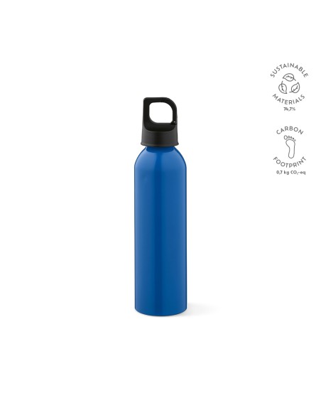 Borraccia Mackenzie rAlluminio. Coperchio a moschettone