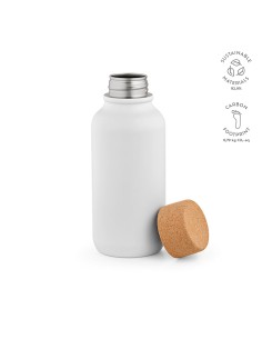 Borraccia Volga 530ml, realizzata in rSS con tappo in sughero