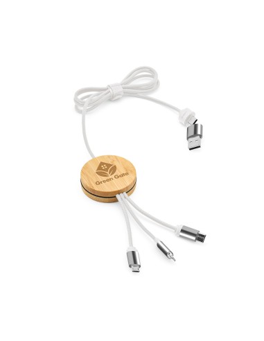 Cavo Feynman 5-in-1 realizzato in bambù e rPET