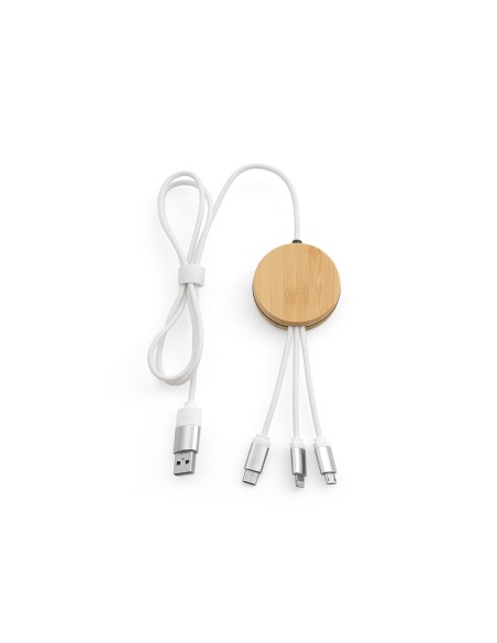 Cavo Feynman 5-in-1 realizzato in bambù e rPET Cavo Feynman 5-in-1 realizzato in bambù e rPET
