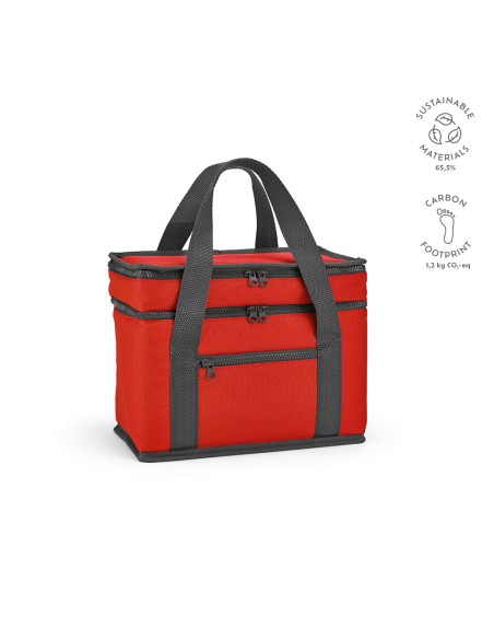 Borsa frigo Firenze L 10L rPET. 2 scomparti e tasca frontale