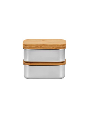 Box pranzo Vermeer 1480ml rSS con coperchio in bamboo e posate