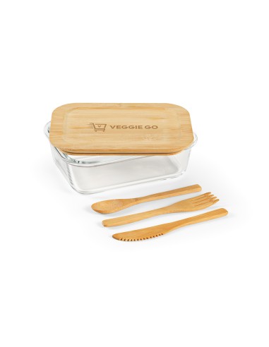 Box pranzo Van Gogh 1090ml in vetro borosilicato e bambù