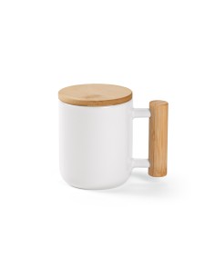 Tazza Douro 380ml in ceramica con coperchio e manico in bambù