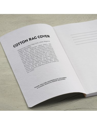 Notebook A5 Verne cotone rigenerato. 196 pagine riciclate