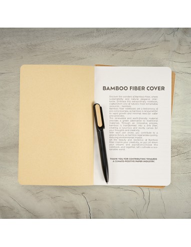Notebook A5 Cervantes fibra di bambù. 196 pagine riciclate