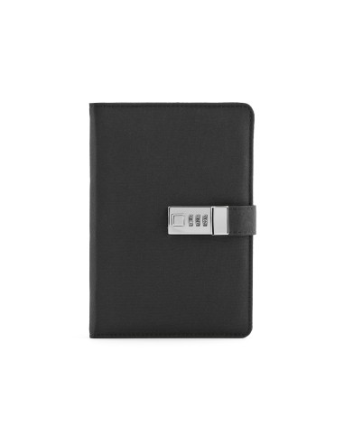 Notebook A5 Melville rPET. Chiusura metallica, 192 pagine