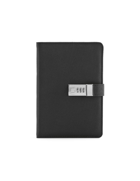 Notebook A5 Melville rPET. Chiusura metallica, 192 pagine