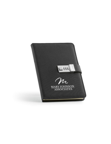 Notebook A5 Melville rPET. Chiusura metallica, 192 pagine