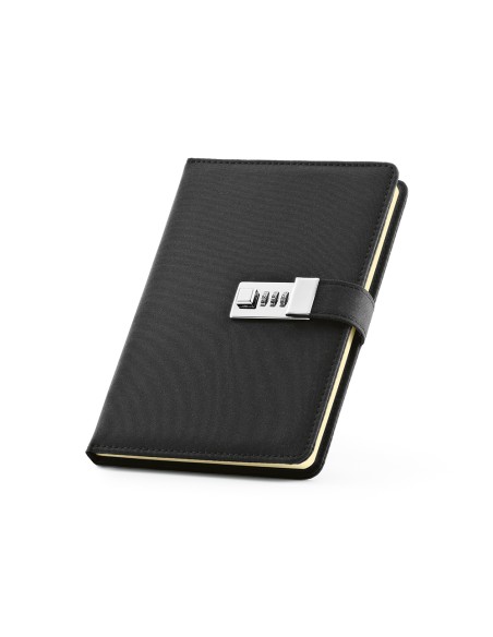 Notebook A5 Melville rPET. Chiusura metallica, 192 pagine