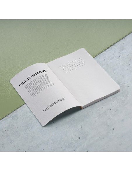 Notebook A5 Fitzgerald guscio di cocco. 196 pg riciclate