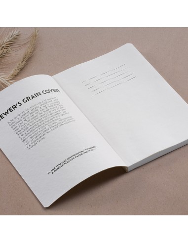 Notebook A5 Chaucer copertura scarto birra. 196 pg riciclate