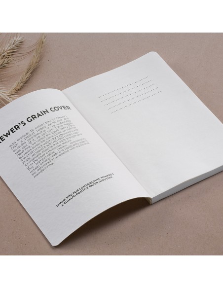 Notebook A5 Chaucer copertura scarto birra. 196 pg riciclate