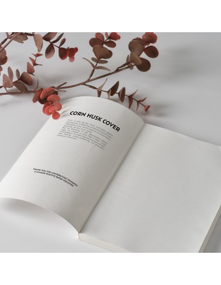 Notebook A5 Lewis copertina Guscio di mais. 196 pg riciclate