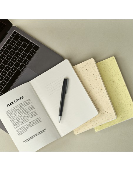 Notebook A5 Poe copertina Lino. 196 pagine riciclate