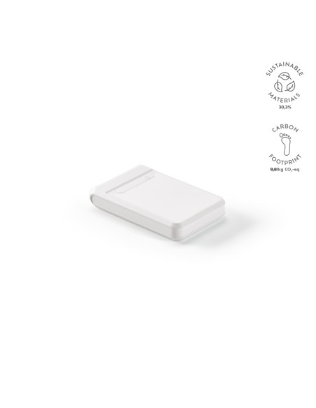 Powerbank Ampx 6.000mAh in ABS riciclato. Uscita da 18W