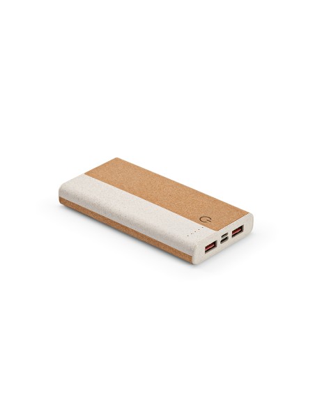 Powerbank Archimedes, sughero e paglia di grano, 10.000mAh.