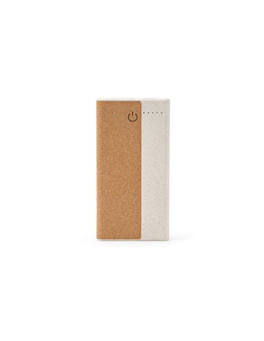 Powerbank Archimedes, sughero e paglia di grano, 10.000mAh.