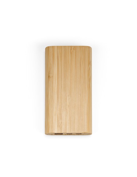 Powerbank Pythagoras in bambù capacità di 10.000 mAh. 15W