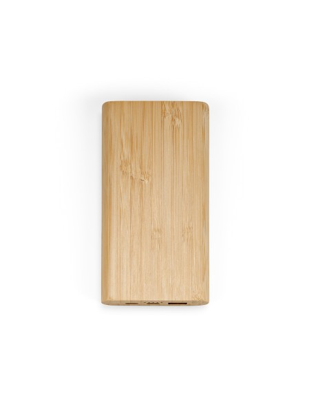 Powerbank Pythagoras in bambù capacità di 10.000 mAh. 15W