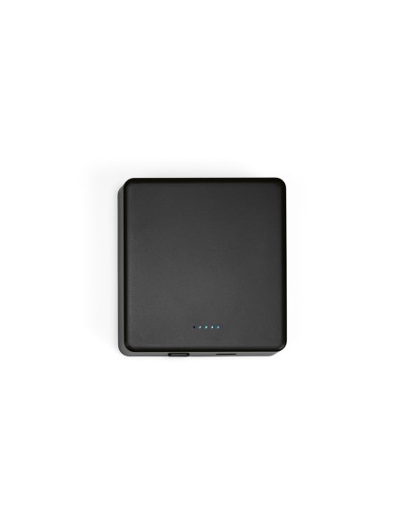 Powerbank Mendel in rABS con capacità di 5.000 mAh e ricarica a induzione