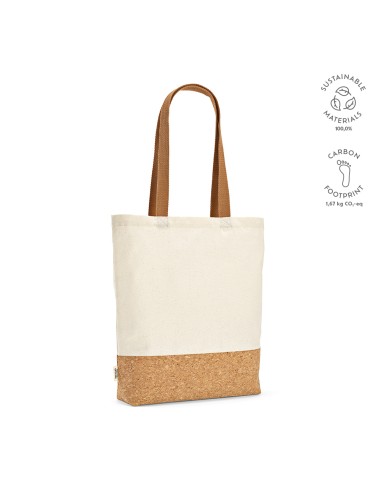 Shopper Chimborazo in cotone riciclato 180 gsm e sughero