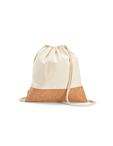 Borsa Orizaba con coulisse in cotone riciclato 180 gsm e sughero